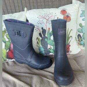 Joules Women Welly Rain Boots Mid-Calf French Navy Blue Size 9